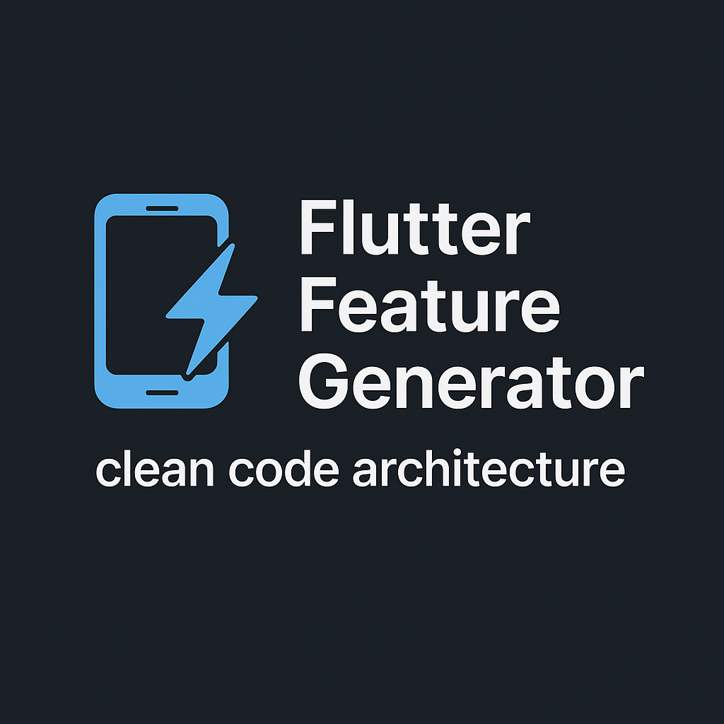 Flutter Feature Generator Clean Code Architecture